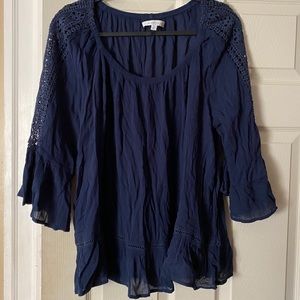 Navy Blue Blouse